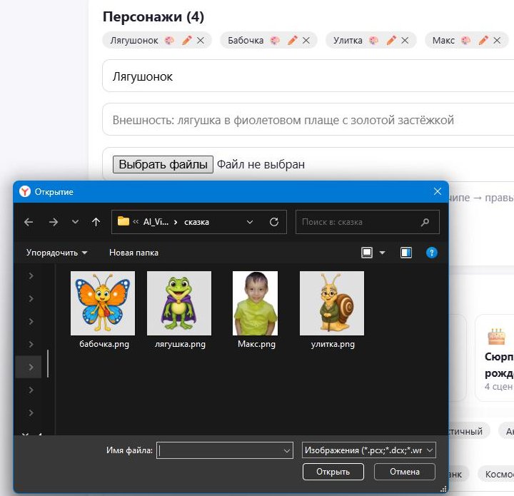 Загрузка портретов персонажей в проект